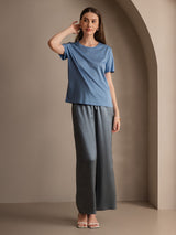 [Blu Grigiastro] SilkSilky-IT Pantaloni da donna 003