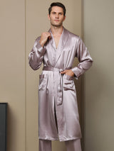 [Malva Pallido] SilkSilky-IT 19Momme Manica lunga Mens Robe 001