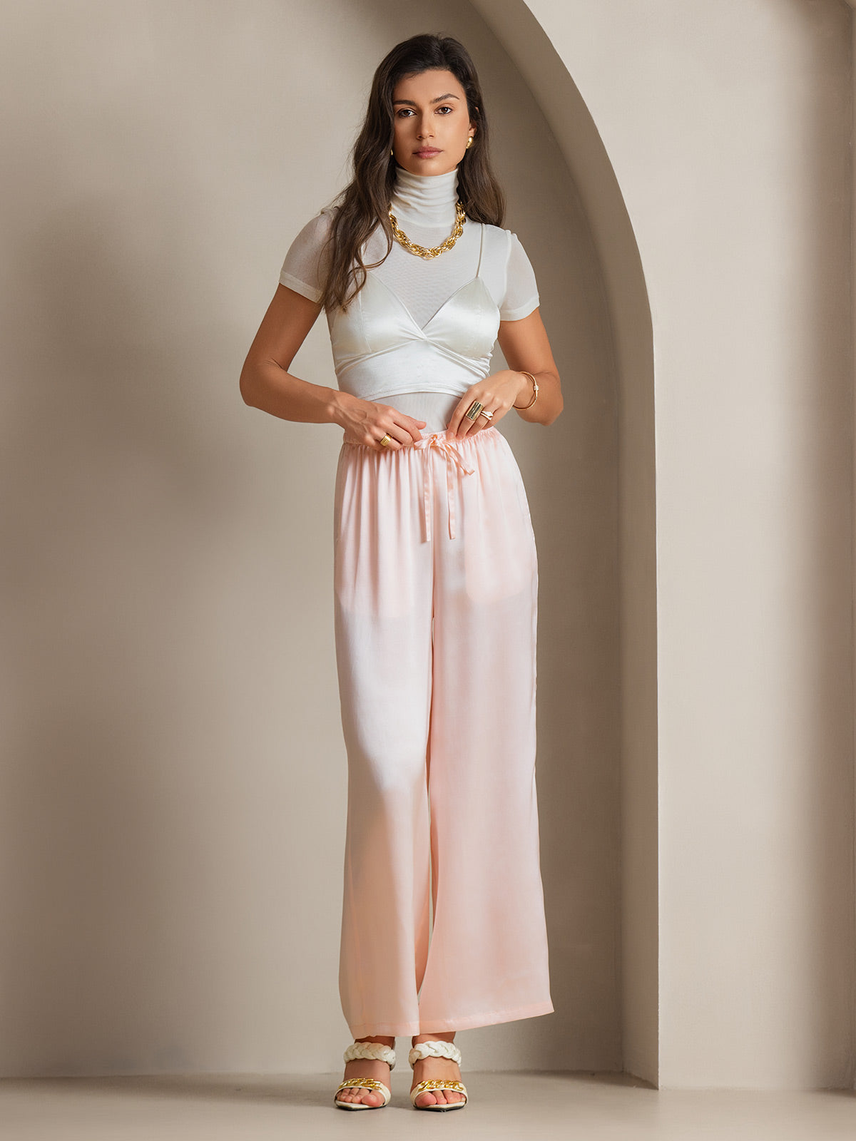 [Rosa] SilkSilky-IT Pure Silk Womens Pants 006