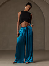 [Verde Acqua] SilkSilky-IT Pantaloni da donna 005