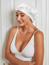 [Bianco] SilkSilky-IT Cuffia di seta 005