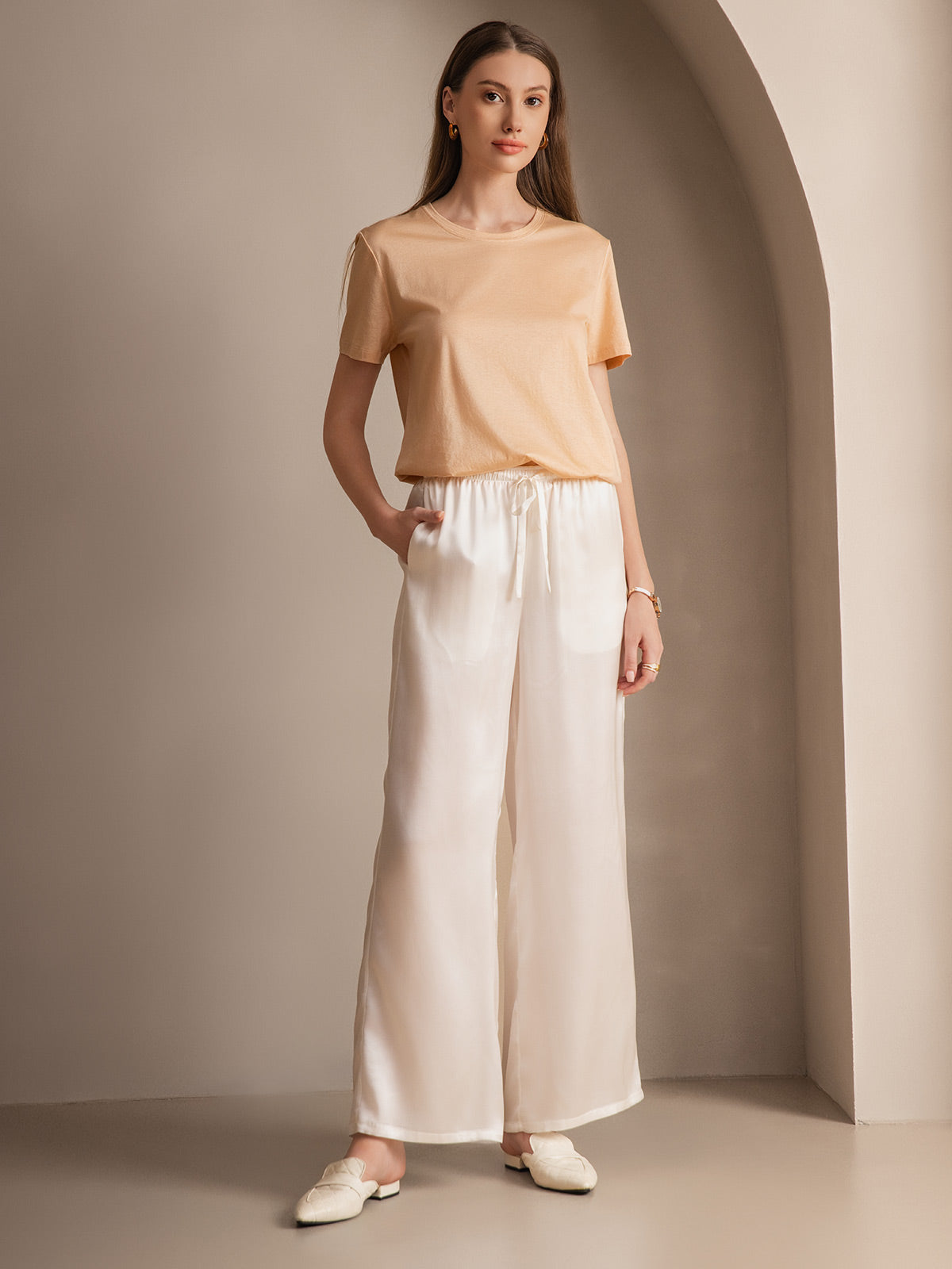 [Bianco] SilkSilky-IT Womens Pants 003