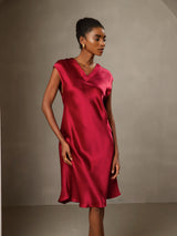 [Vino] SilkSilky-IT Cap Sleeve V Neck Vestiti da donna 001