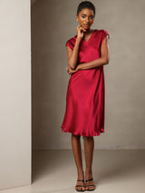 [Vino] SilkSilky-IT Cap Sleeve V Neck Vestiti da donna 006