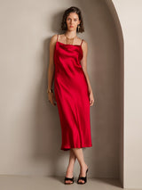 [Vino] SilkSilky-IT Sleeveless Cowl Neck Vestiti da donna 004