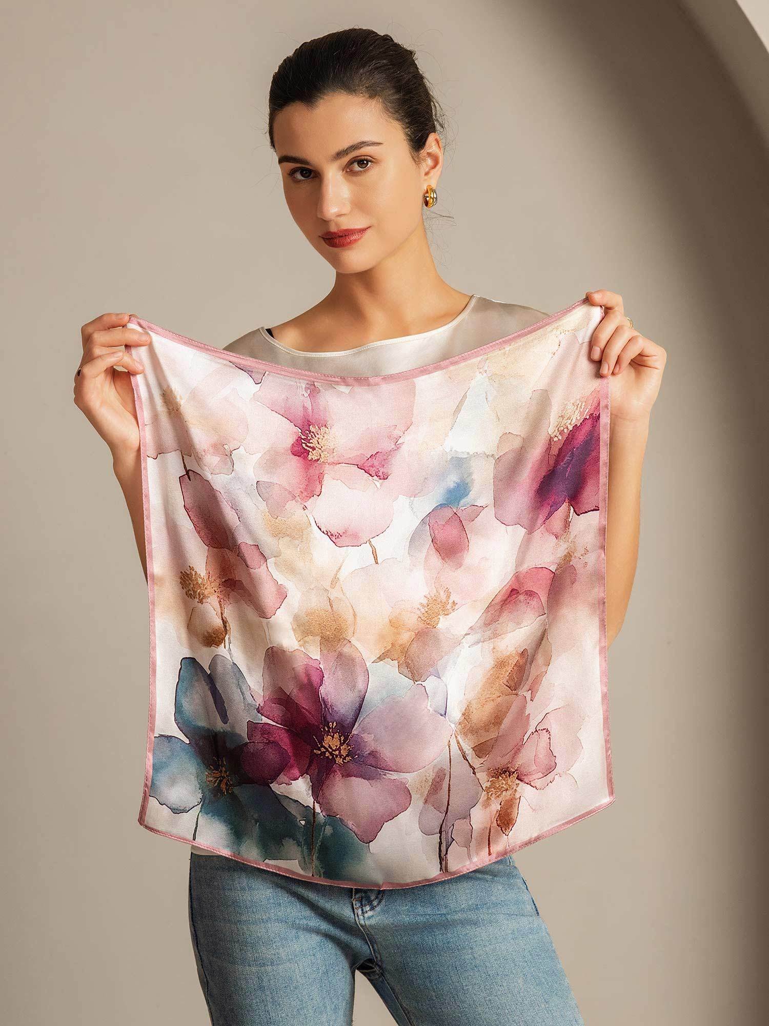 [P102] SilkSilky-IT Seta pura Scarf 006,