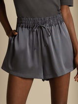 [Grigio Scuro] SilkSilky-IT 19Momme Pantaloncini da donna 001