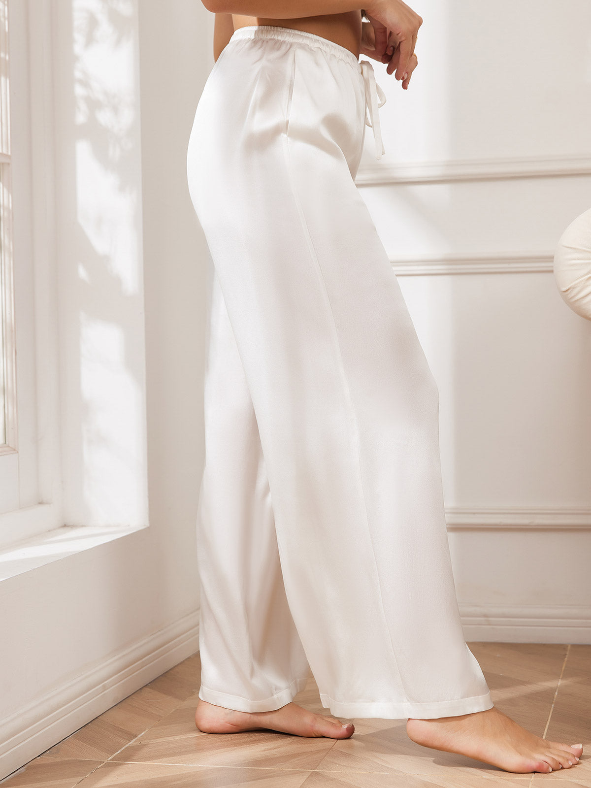 [Bianco] SilkSilky-IT Seta pura Womens Pants 003
