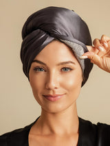 [Grigio Scuro] SilkSilky-IT Turbante Per Capelli 005
