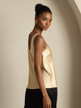 [Champagne] SilkSilky-IT Sleeveless V Neck Cami 003