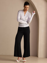[Grigio] SilkSilky-IT Long Sleeve Bluse 006