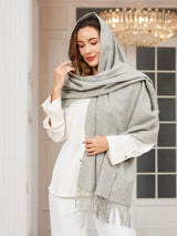 [Grigio Chiaro] SilkSilky-IT Lana Sciarpa 002