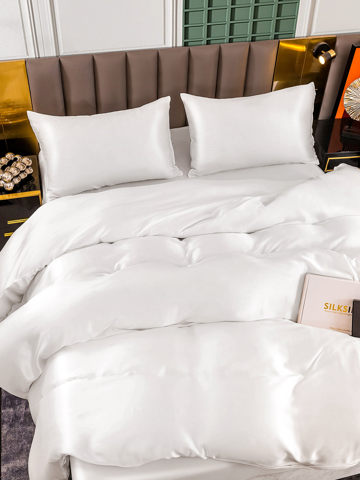 [Bianco] SilkSilky-IT 25Momme Seta pura Bedding Set 006
