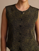 [Pino Vintage] SilkSilky-IT Sleeveless Crew Neck Women's Outfit Sets 003