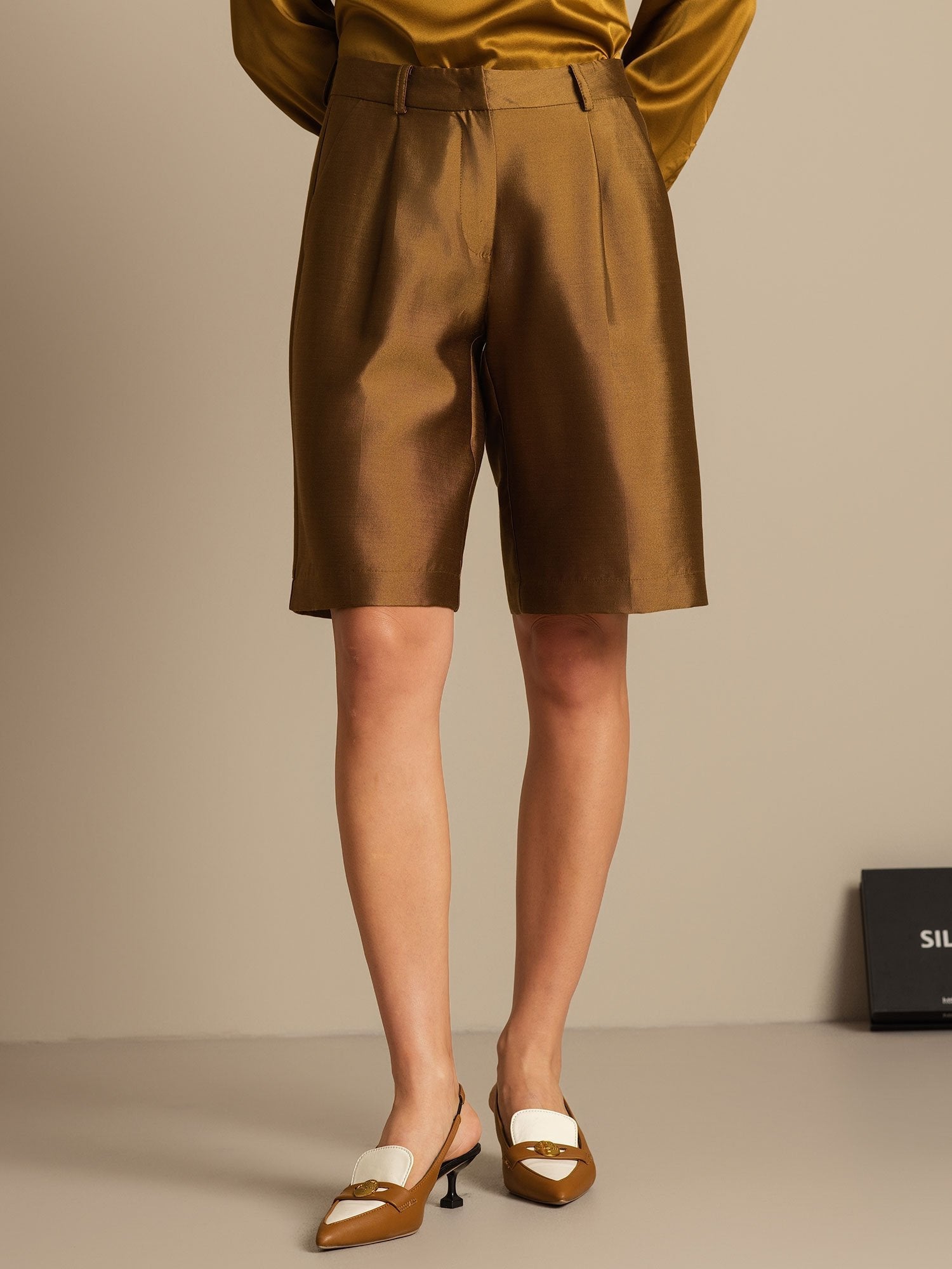 [Bronzo] SilkSilky-IT 32Momme Seta Womens Shorts 006,