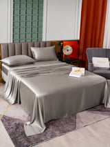 [Grigio] SilkSilky-IT 25Momme Set di biancheria da letto 005