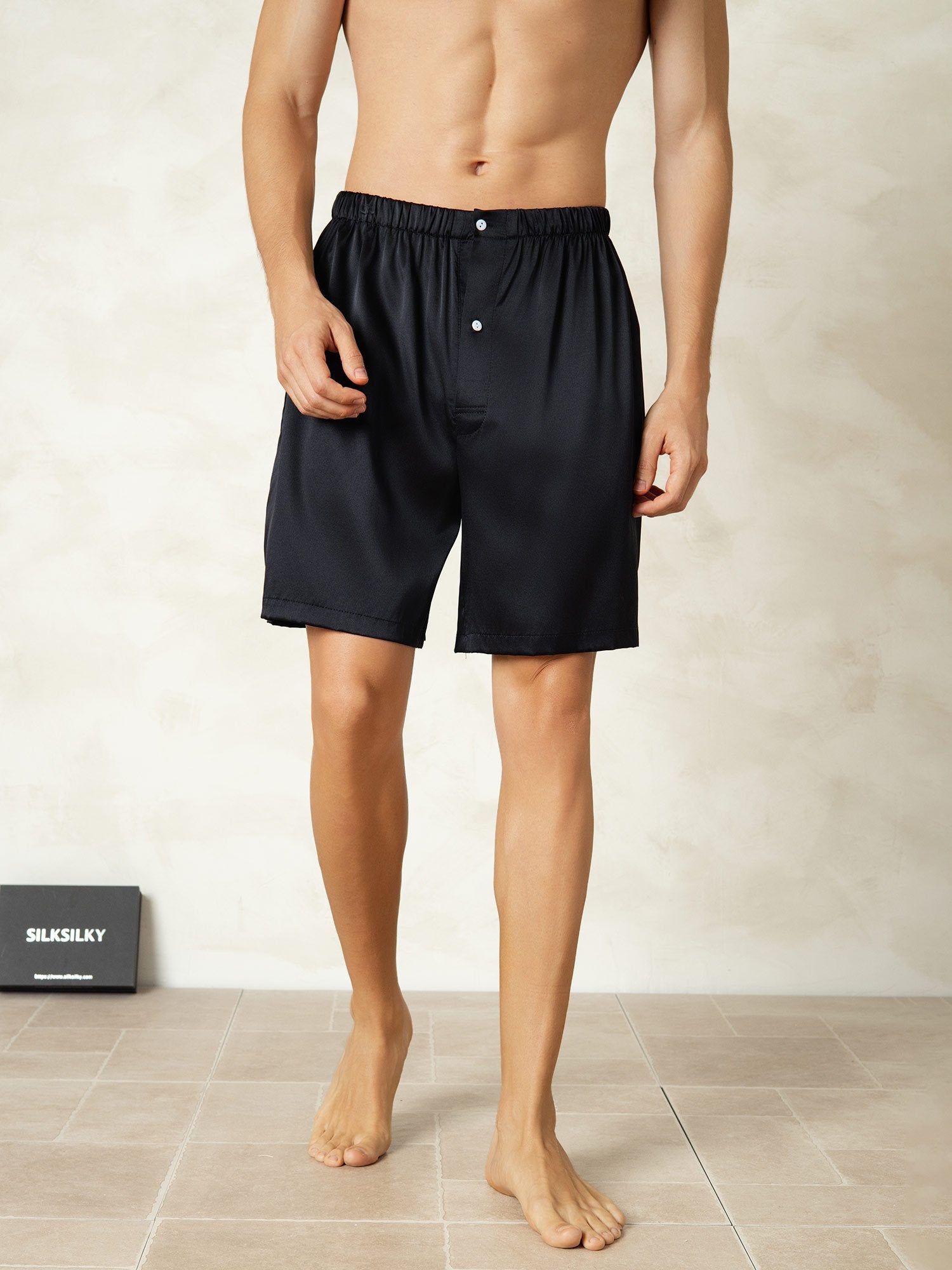 [Nero] SilkSilky-IT Seta pura Mens Sleep Bottoms 001