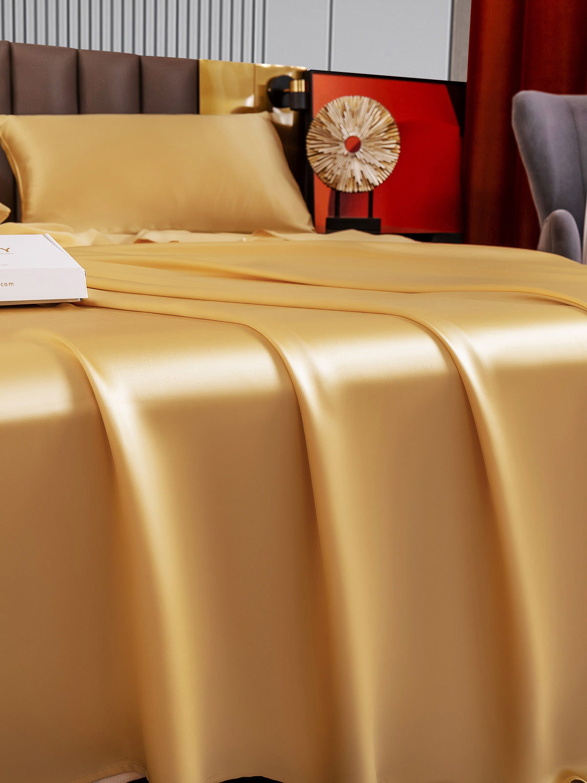 [Champagne] SilkSilky-IT 22Momme Seta pura Bedding Set 003