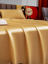 [Champagne] SilkSilky-IT 22Momme Set di biancheria da letto 003