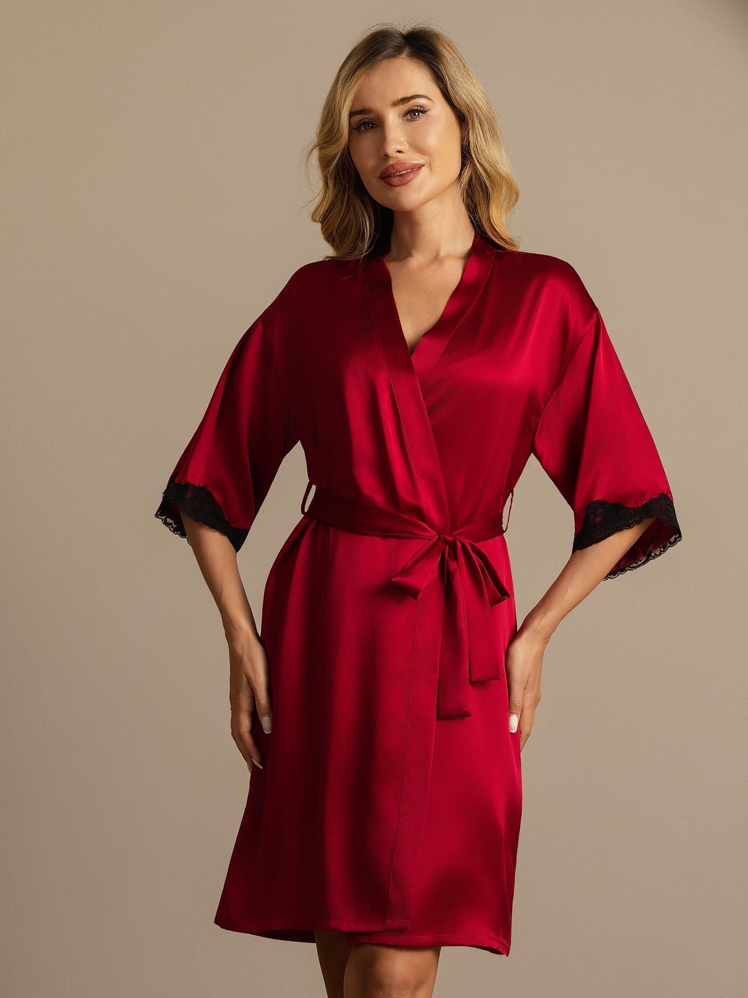 [Vino] SilkSilky-IT Seta pura Womens Robe 001