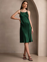 [Verde Scuro] SilkSilky-IT Sleeveless Vestiti da donna 005