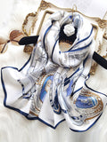 SilkSilky IT Seta pura Scarf Blu 003