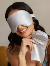 [Argento] SilkSilky-IT Mascherina da Notte 004