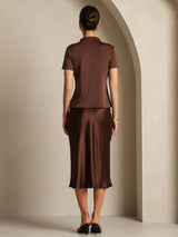 [Caffè] SilkSilky-IT Short Sleeve Magliette donna 007