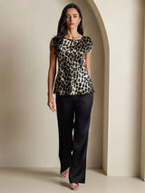 [Leopardo] SilkSilky-IT 19Momme Seta Womens T-Shirt 006