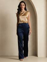 [Blu Scuro] SilkSilky-IT Pantaloni da donna 006