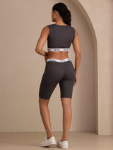 [Grigio] SilkSilky-IT Sleeveless Crew Neck Women's Outfit Sets 002