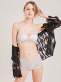 SilkSilky IT Maglia di seta Bra Grigio 004