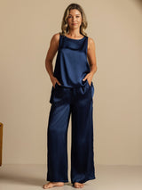 [Blu Scuro] SilkSilky-IT Sleeveless Scoop Neck Cami 008