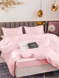 SilkSilky IT 19Momme Seta pura Bedding Set Rosa 003