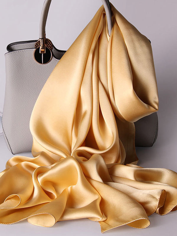 SilkSilky-IT Seta pura Scarf Champagne 002