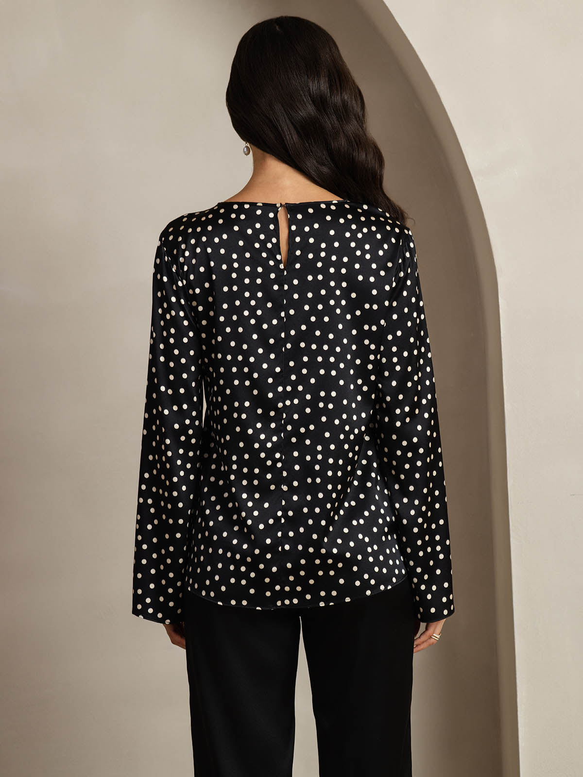 [Pois] SilkSilky-IT 19Momme Seta Womens T-Shirt 002