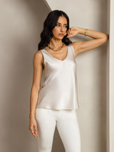 [Grigio Chiaro] SilkSilky-IT Sleeveless V Neck Cami 007