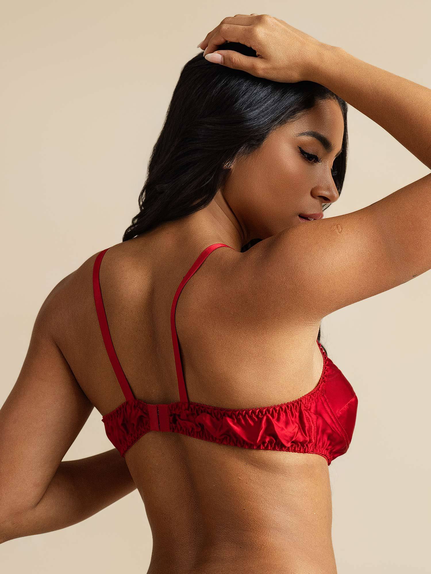 [Rosso] SilkSilky-IT Seta pura Bra 002,