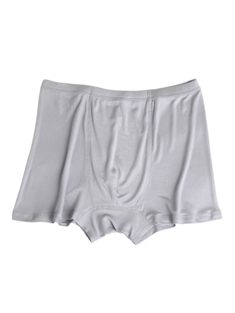 [Grigio] SilkSilky-IT Maglia di seta Mens Underwear 003