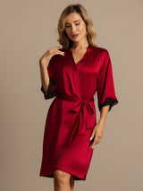 [Vino] SilkSilky-IT Half Sleeve Vestaglia da donna 007