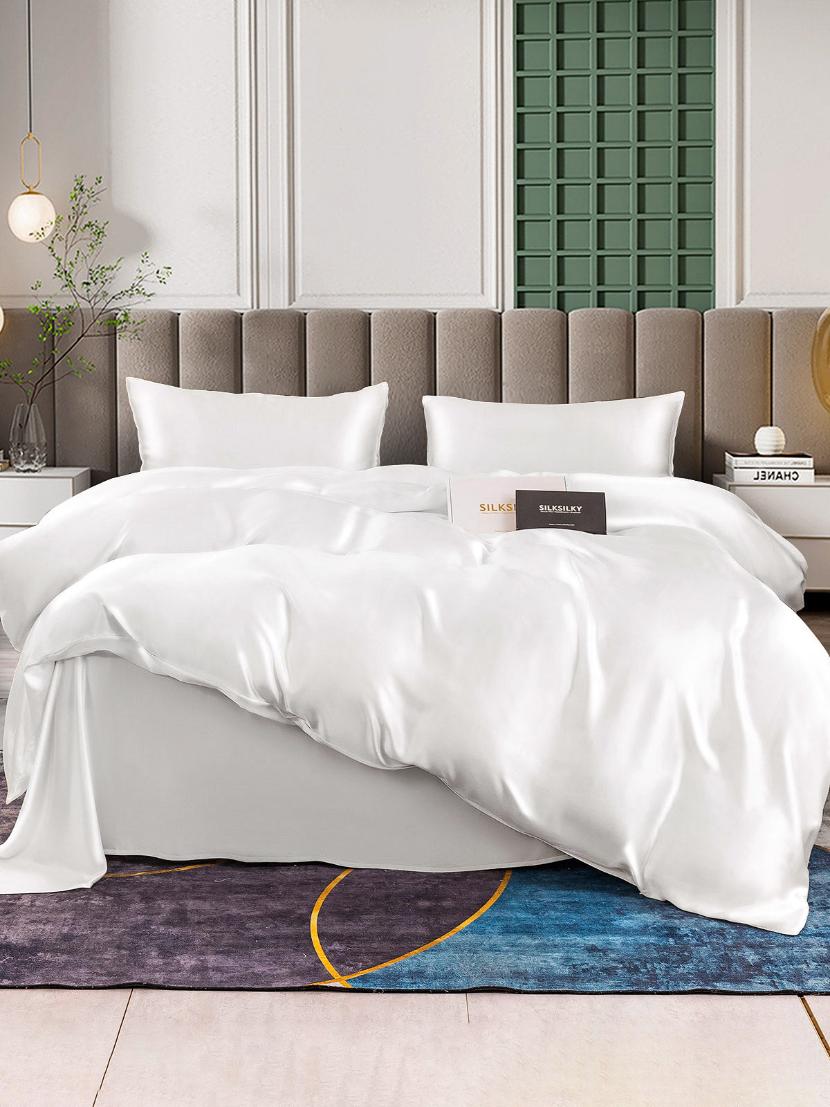 [Bianco] SilkSilky-IT 25Momme Seta pura Bedding Set 001