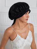 SilkSilky-IT Seta pura Sleep Cap Nero 002