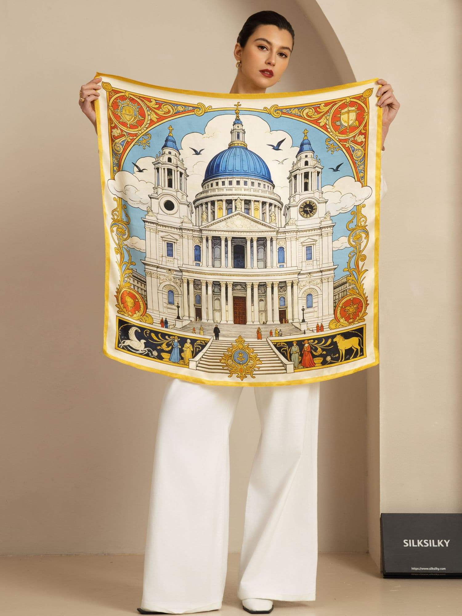 [P107] SilkSilky-IT Pure Silk Scarf 002