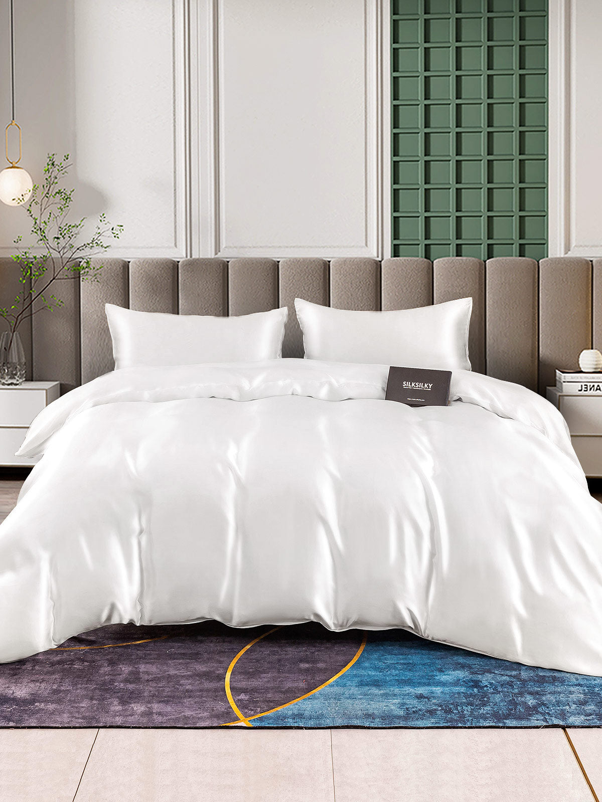 [Bianco] SilkSilky-IT 25Momme Seta pura Bedding Set 002