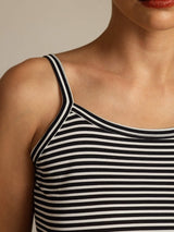 [Righe Nere] SilkSilky-IT Square Neck Cami 007