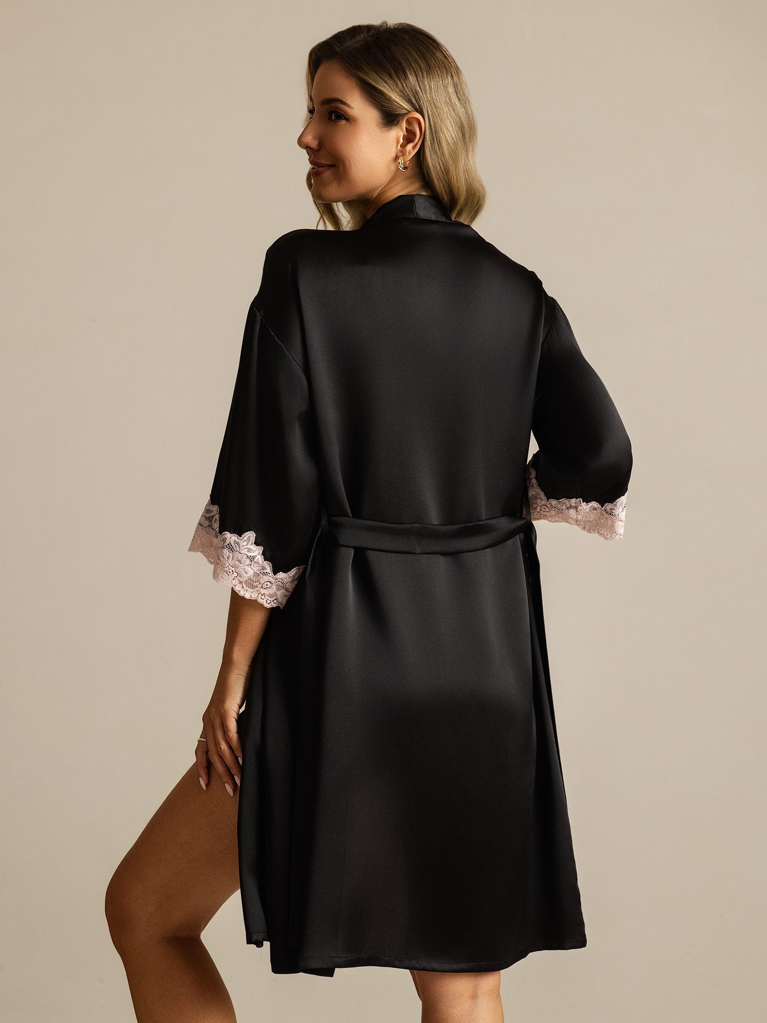 [Nero] SilkSilky-IT Seta pura Womens Robe 002