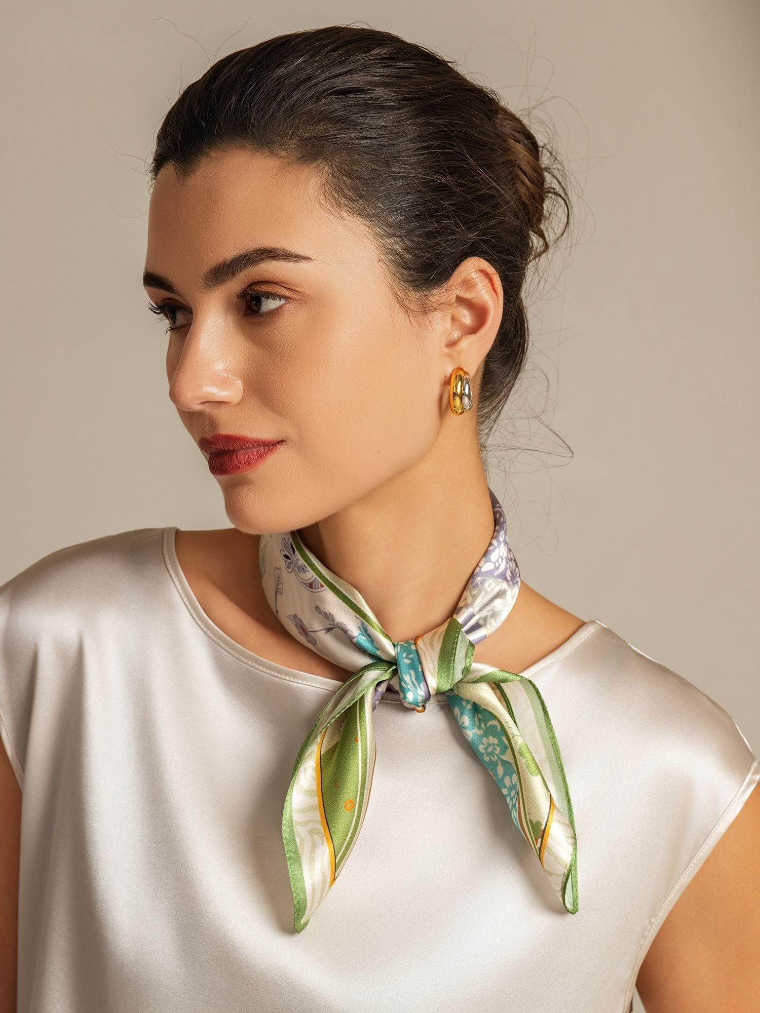 [P100] SilkSilky-IT Seta pura Scarf 002,