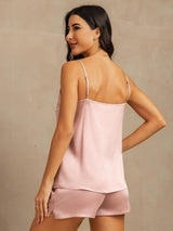 [Pelle Di Pesca] SilkSilky-IT 19Momme Seta Senza maniche Camisole Set 002