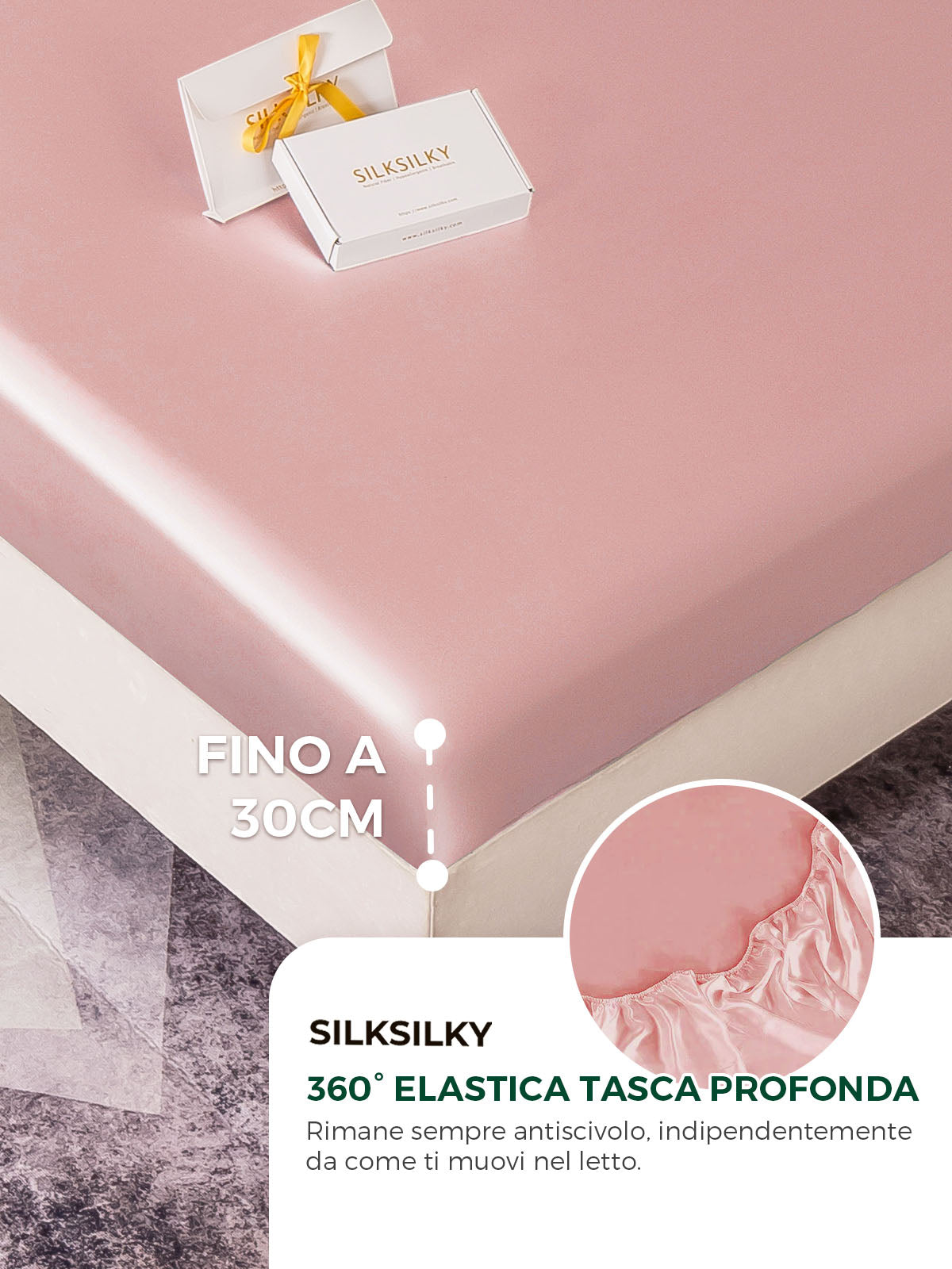 [Malva Pallido] SilkSilky-IT 19Momme Seta pura Bedding Set 004