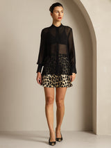 [Nero] SilkSilky-IT Seta pura Womens Shirt 008
